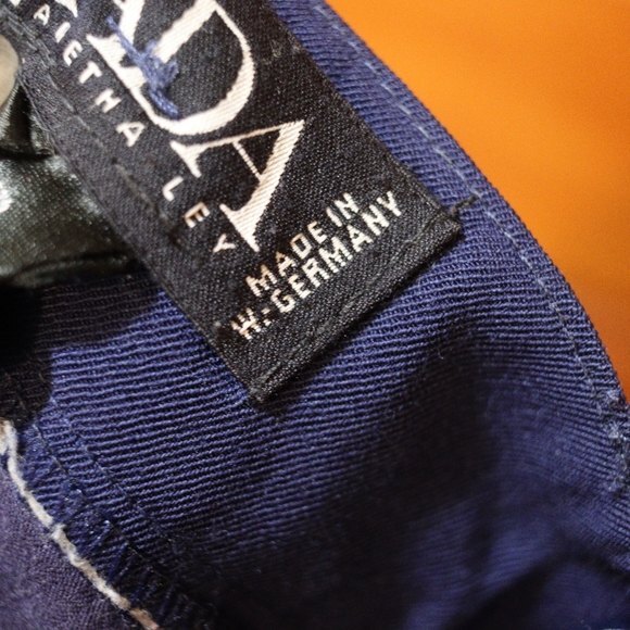 Escada Margaretna Ley Vintage Germany Blue High Waist Trouser Slacks Pants 42 - Picture 9 of 12